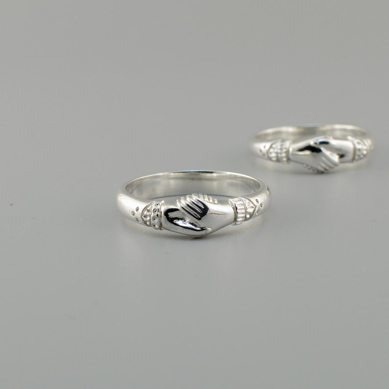 Original Fede Ring a symbol of fidelity and friendship- made to your size in 925 sterling silver By Lagrangebijoux