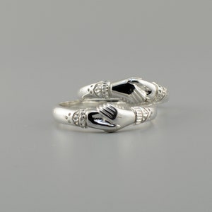 Original Fede Ring a symbol of fidelity and friendship- made to your size in 925 sterling silver By Lagrangebijoux