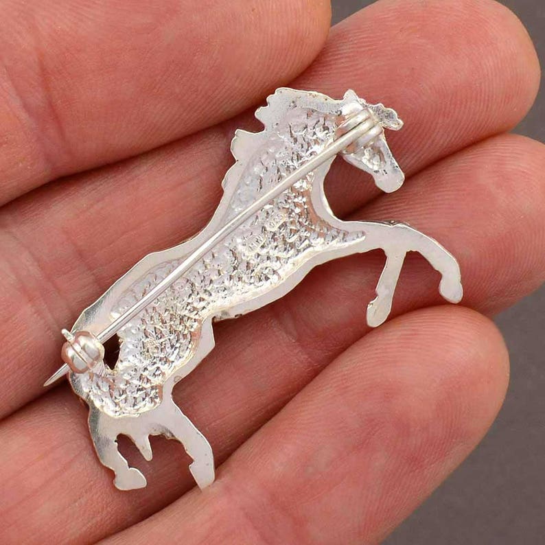 Mustang, Horse brooch, 925 Silver, Ideal gift for a horse lover, Equestrian Brooch, horse jewellery, Lagrangebijoux