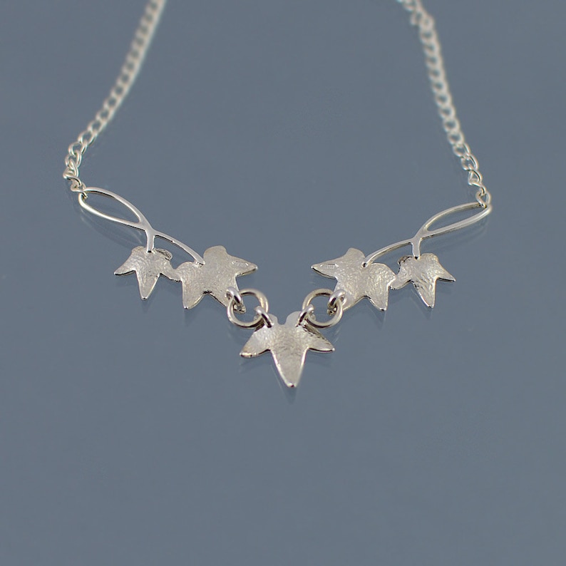 Ivy Leaf Necklace 925 Sterling Silver Etsy