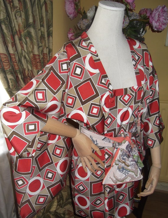Sale Lovely Vintage Japanese Silk Kimono Jacket, … - image 2