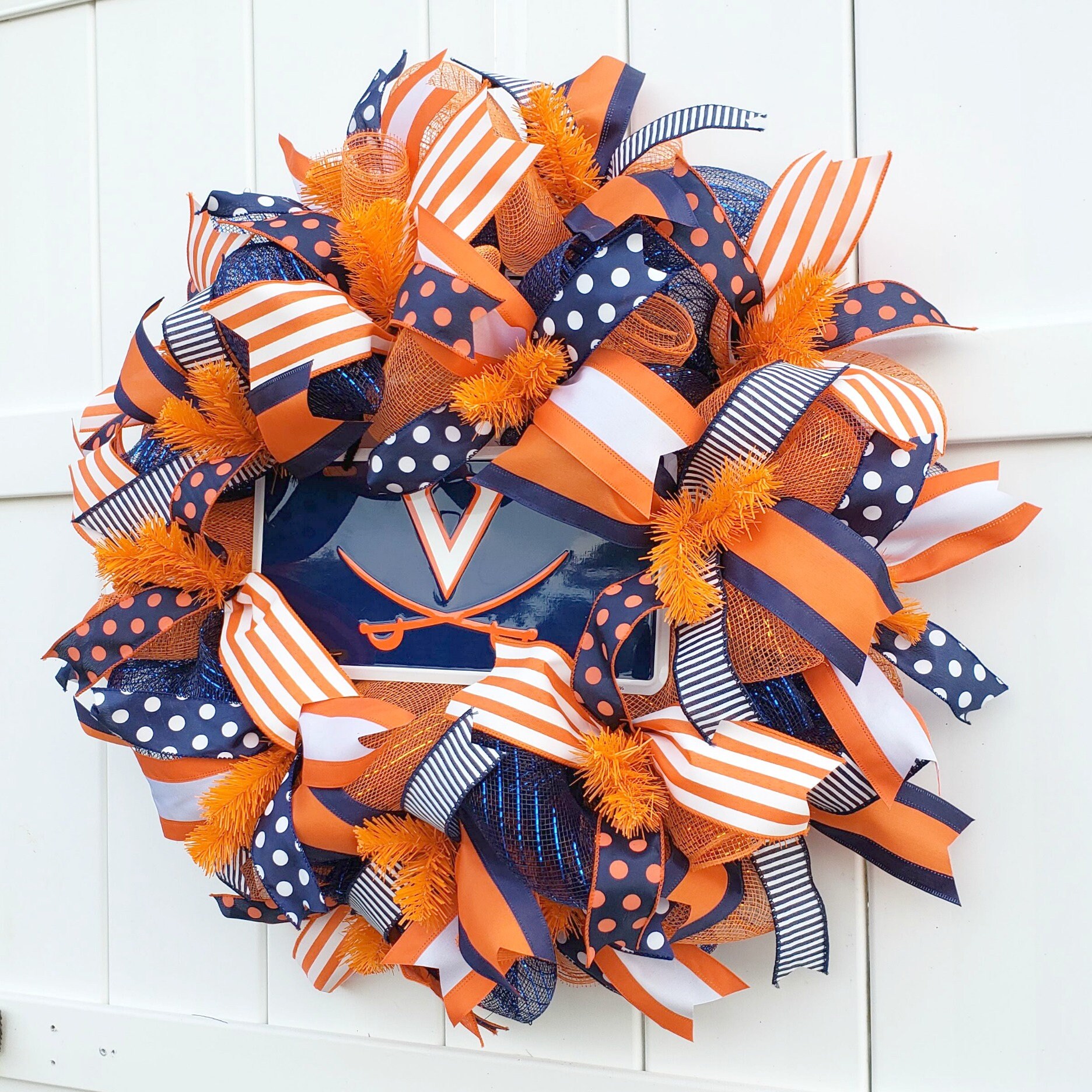 Virginia Wreath University of Virginia Wreath Cavaliers Etsy