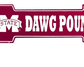 Mississippi State sign, Dawg Pound sign, Mississippi State Bulldogs sign, Bulldogs sign, Bulldogs arrow sign, MS State sign, MS State arrow