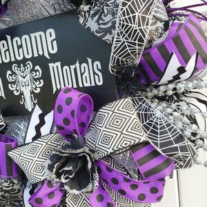 Welcome Wreath, Haunted House Wreath, Haunted Welcome Wreath, Halloween Welcome Wreath, Halloween Wreath, Haunted Wreath image 9