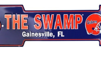 Florida sign, Florida Gators sign, Florida Gators arrow sign, The Swamp sign, University of Florida sign, Gators sign, Florida arrow sign
