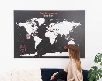 Accurate World Map Poster, Large Wall Map Poster, Detailed Political Globe Map, Personalized Traveler Map, New Home Gift, Anniversary Gift