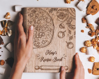 books and journals Recipe Book Binder, Bridal Shower Gift, Custom Recipe Journal, Cookbook, Birthday Gift For Mother, Family Cook book, Mom Gifts From Daughter