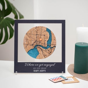 Mapa da cidade personalizado, mapa de parede de madeira, planta da cidade personalizada, decoração para casa, presente para casal, presente de aniversário para ele, presente de dia dos namorados para marido