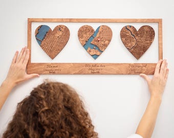 Regalo de aniversario personalizado, mapa de ciudad personalizado, mapa de ubicación, mapa de nuestra primera cita, mapa de donde nos conocimos, donde todo comenzó, regalo para parejas