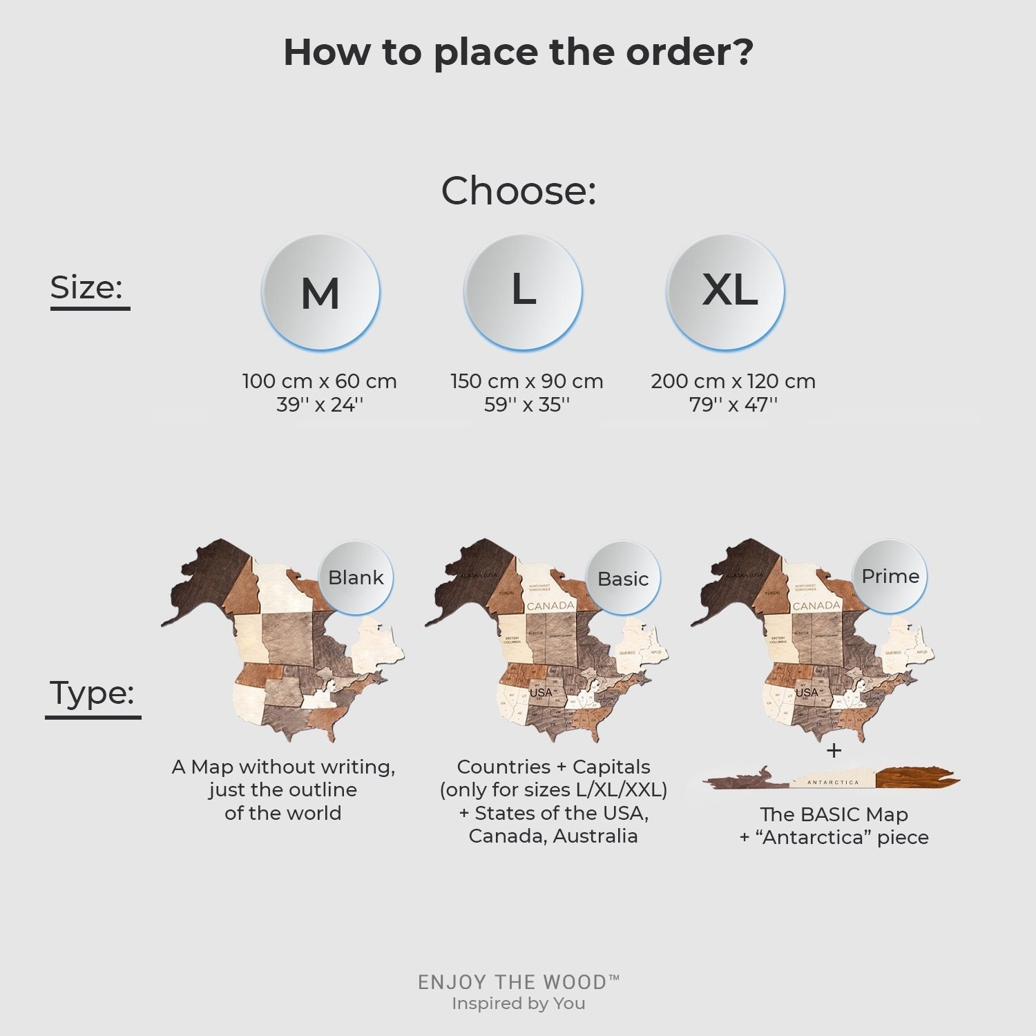 Wooden World Map Enjoy the Wood - Il Fullxfull.4177351910 Tfpk 