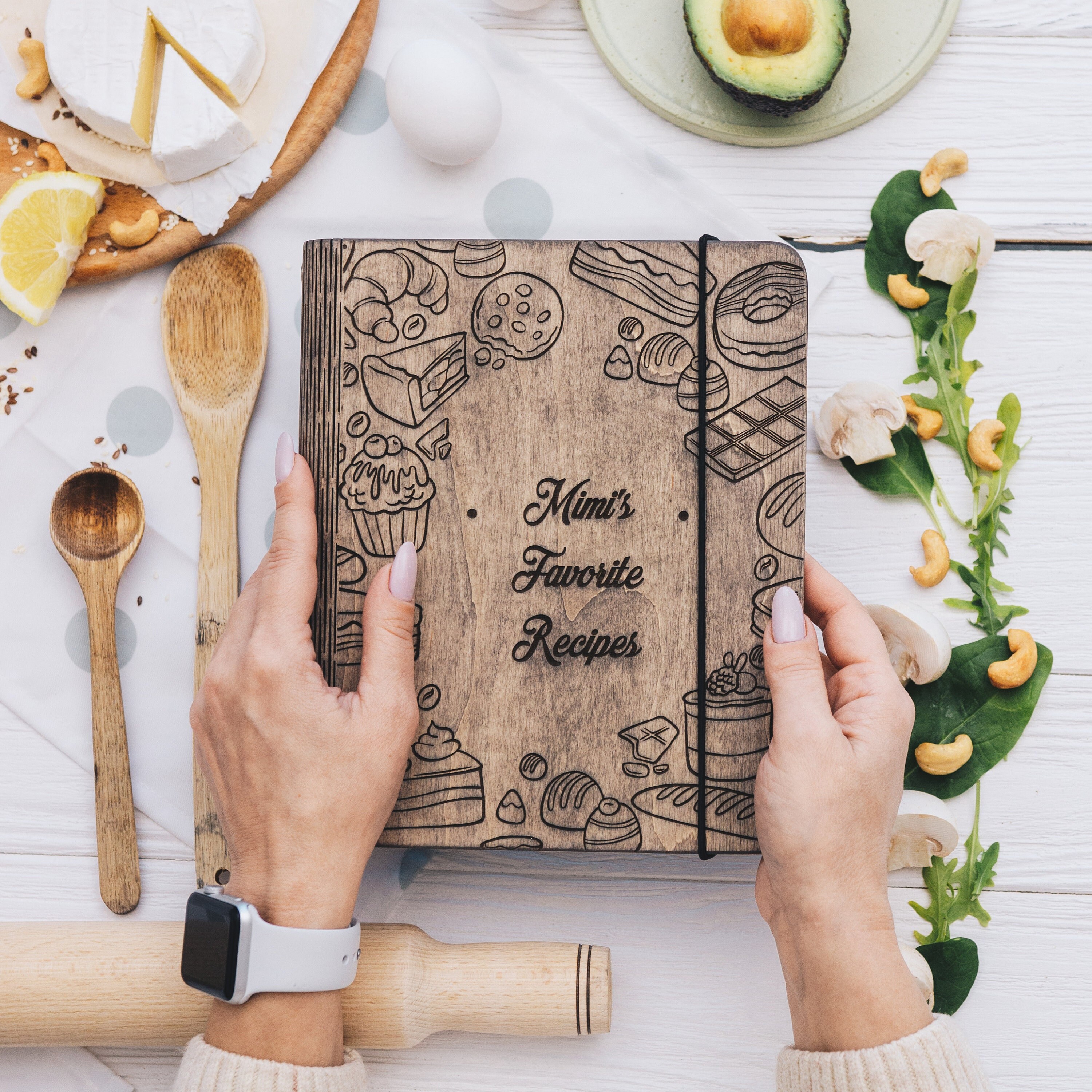 Moms Recipe Book Personalized Gift for Her Wooden Recipe - Etsy Singapore