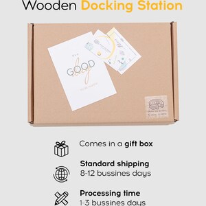 Docking Station for Men, Personalized Husband Gift, Wood Dock Station Men's iPhone Wallet Apple Watch Station, 5th Anniversary Gift for Him image 7