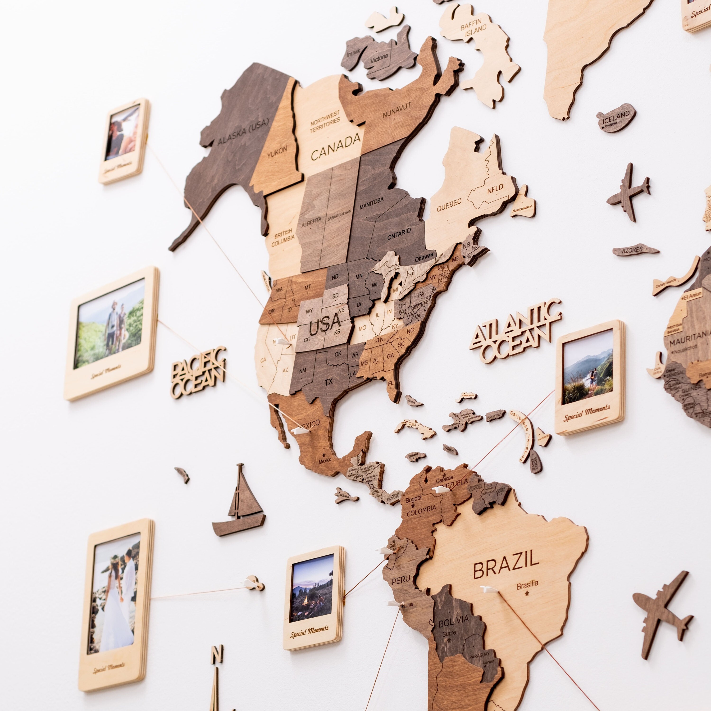 Wooden World Map Enjoy the Wood - Il Fullxfull.4224715877 C2vl 