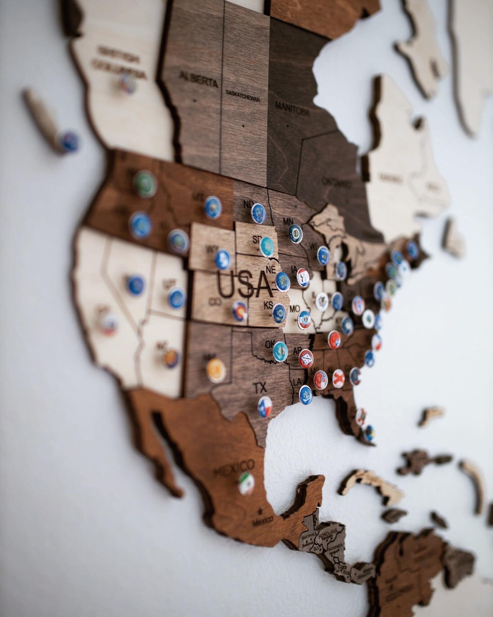 World Map Wood Wall Art Boho Bedroom Wall Decor Wooden Map Etsy