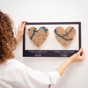 Hochzeit Stadt Karte Wand Kunst Für Wohnkultur Herz Acryl Lage Karte Personalisierte Paare Reise Geschenk Besondere Momente Wand Kunst Geschenk