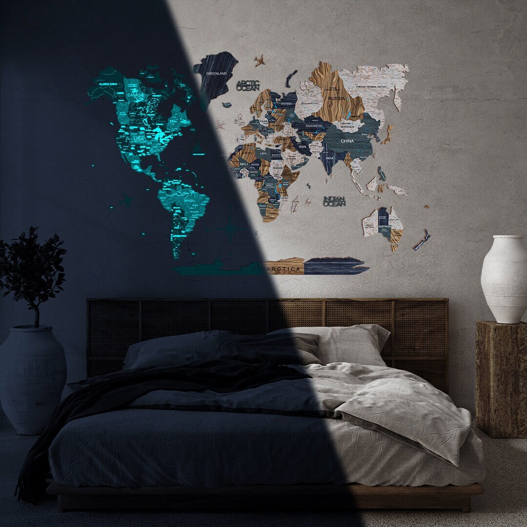 Hunter X Hunter - Map Wall Poster with Wooden Magnetic Frame