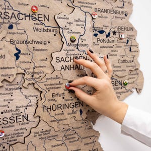 Germany Map Wooden, Deutschland Map, Holzkarte, First Home Gift, Home Office Decor, Housewarming Gifts, 5th Anniversary Gift, Birthday Gift