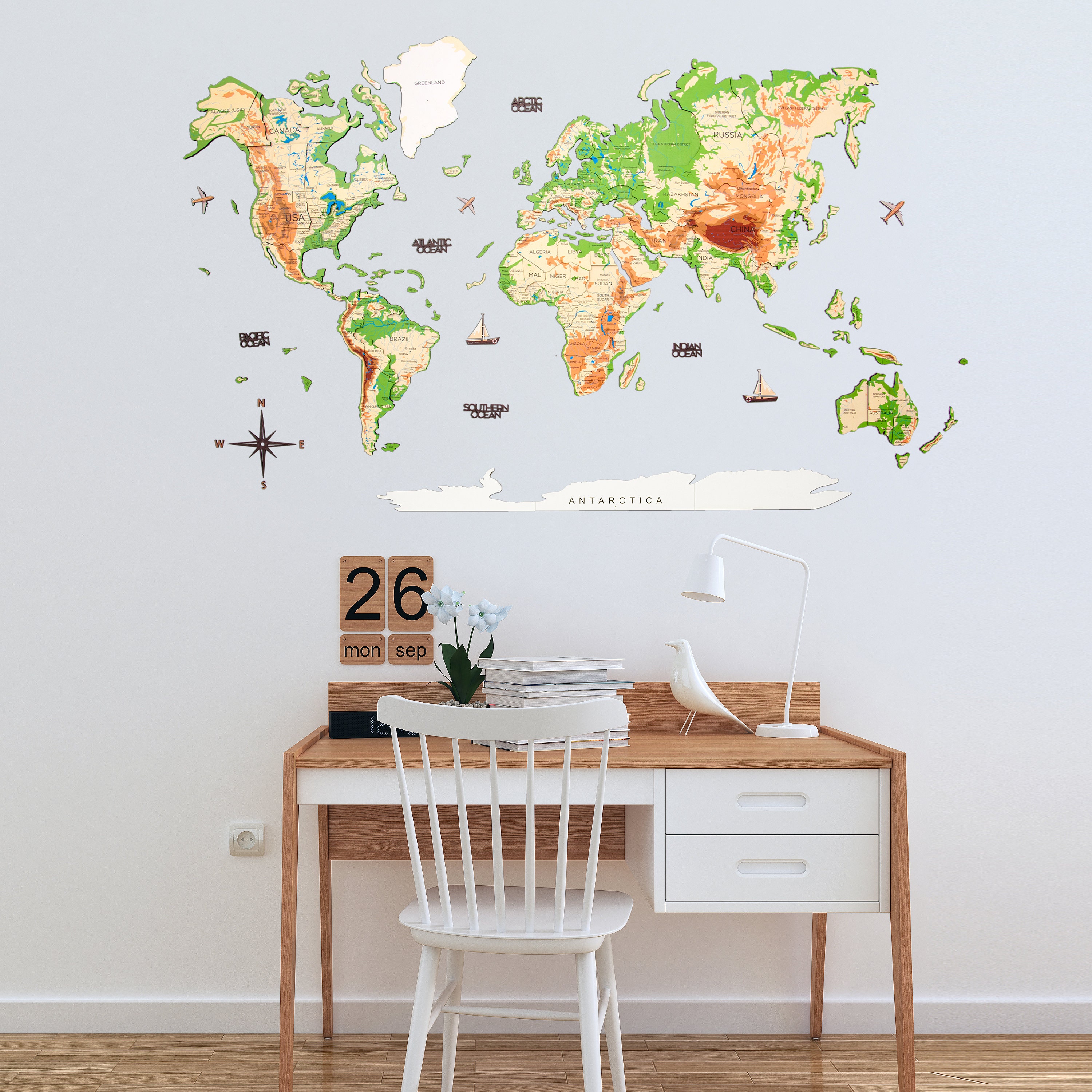 World Maps as Art Nursery Wall Decor Kids World Map Kids | Etsy