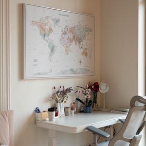 Places You've Been World Map, Detailed Push Pin Travel Map Visited Countries image 10