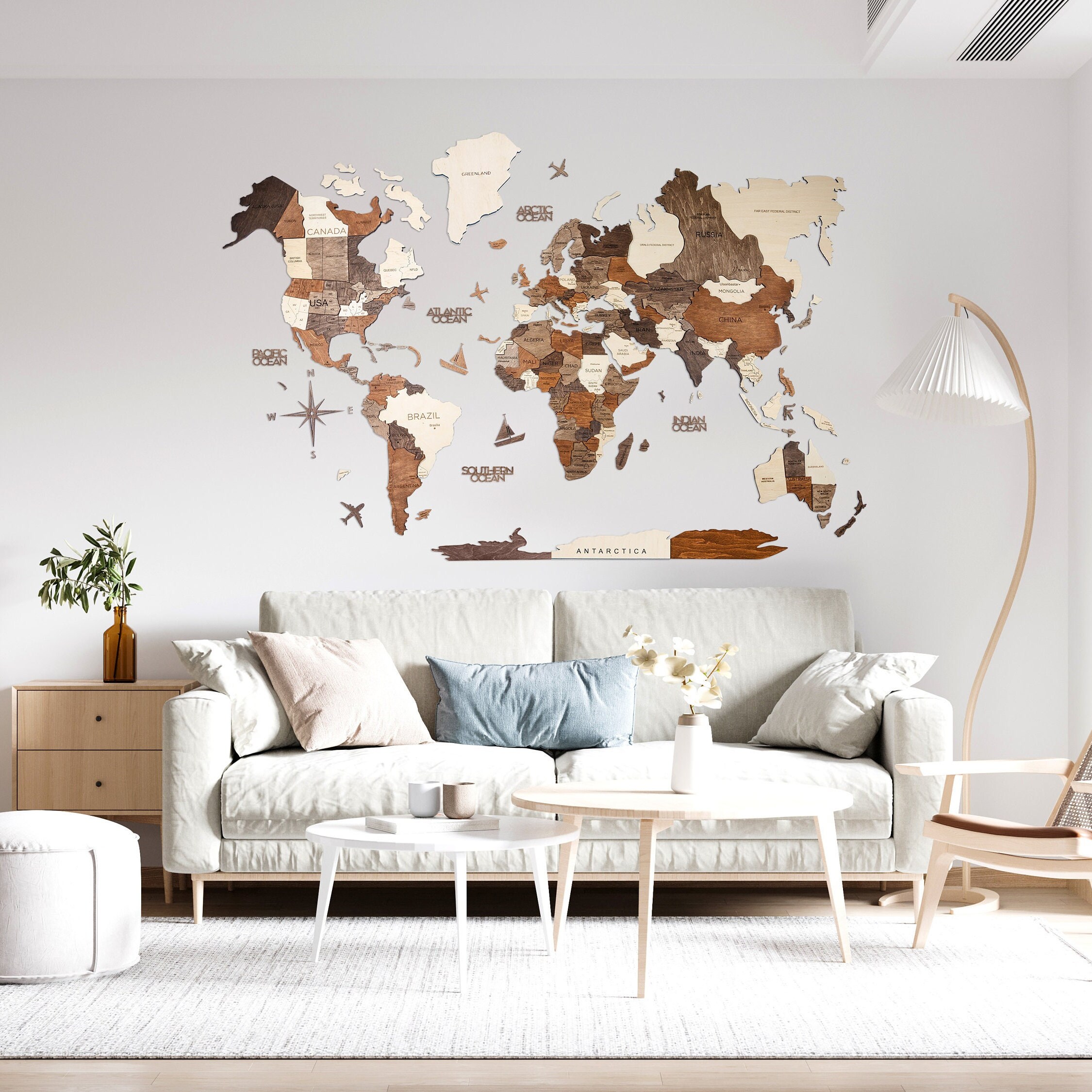 World Map Wall Decor Wood Wall Map Large Wall Art Travel Etsy Australia