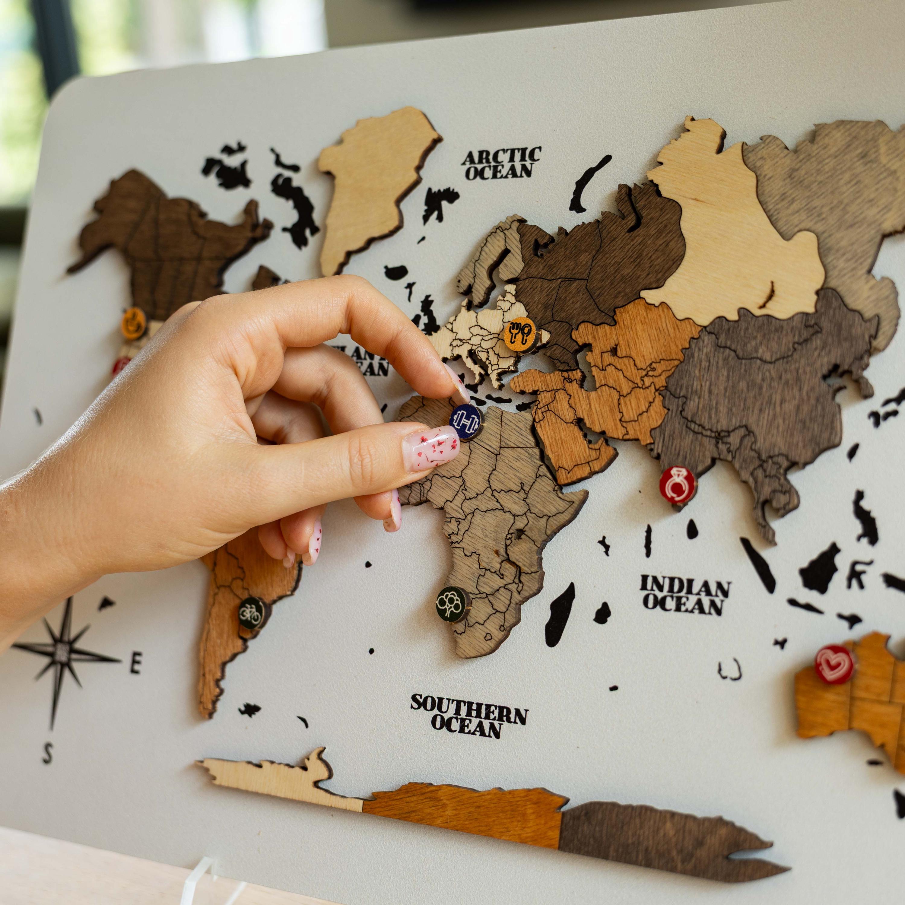 World Map Coffee Table - Etsy