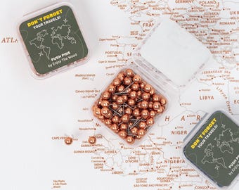 Push Pins for Canvas, Cork Maps, Pinboard Pins, Travel Tracker Ideas