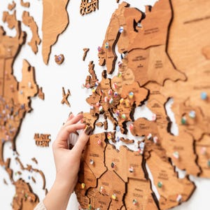 Weltkarte Display Wand Kunst Wohnkultur Reise Thema Landkarte Push Pin Point Display Memory Board Büro Dekoration 5