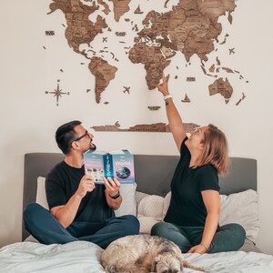 Travel World Map Wood Wall Map Bedroom Wall Decor 5th - Etsy UK