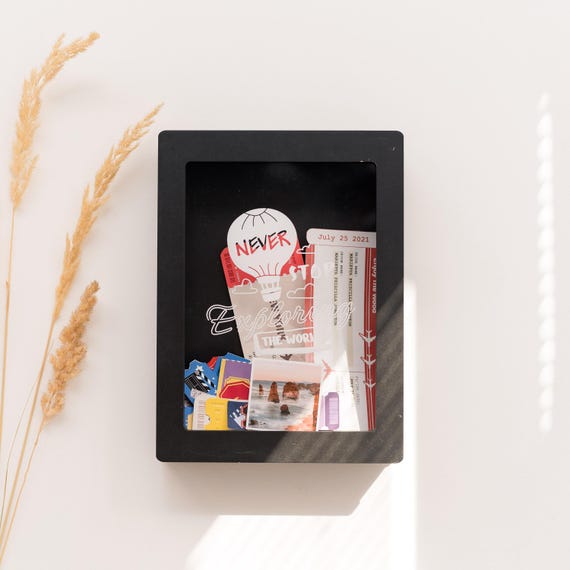 Travel Adventure Archive Box, Travel Memory Box, Ticket Saver Box