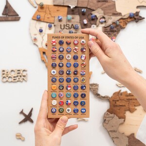 US Flag Push Pins for Wooden Map Cork Pinboard - Etsy