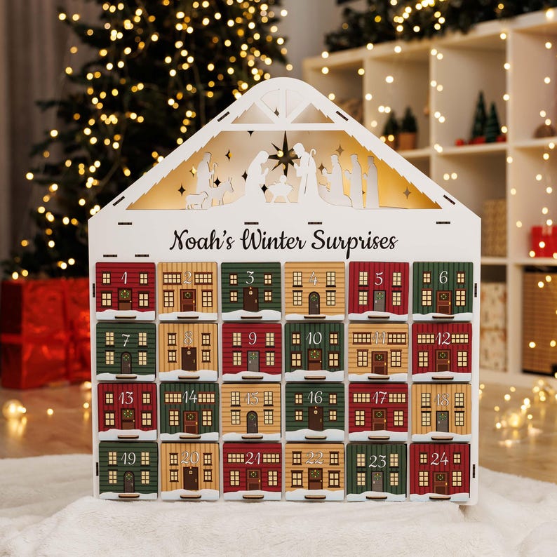 Personalized Advent Calendar Light up Reusable Christmas Countdown — free download
