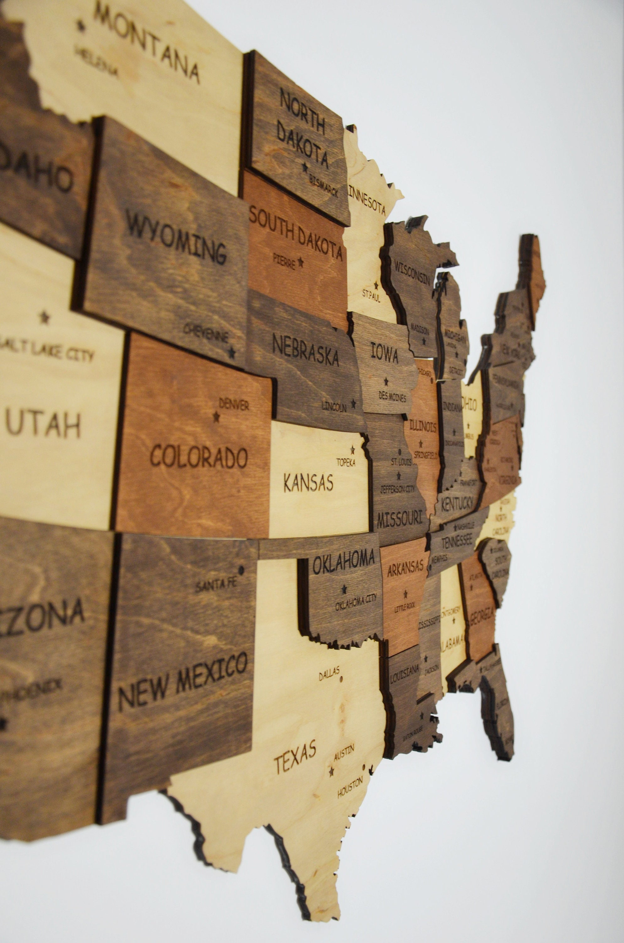 Map of United States Push Pin Map Wood Wall Art US Map Art US | Etsy