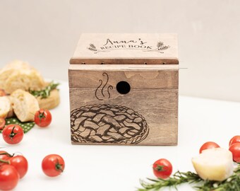 Cadeau fête des mères pour grand-mère, boîte-cartes de recette personnalisée, cadeau nuptiale de douche, cadeau maison pour la famille, décoration de cuisine, cadeau d'anniversaire pour elle