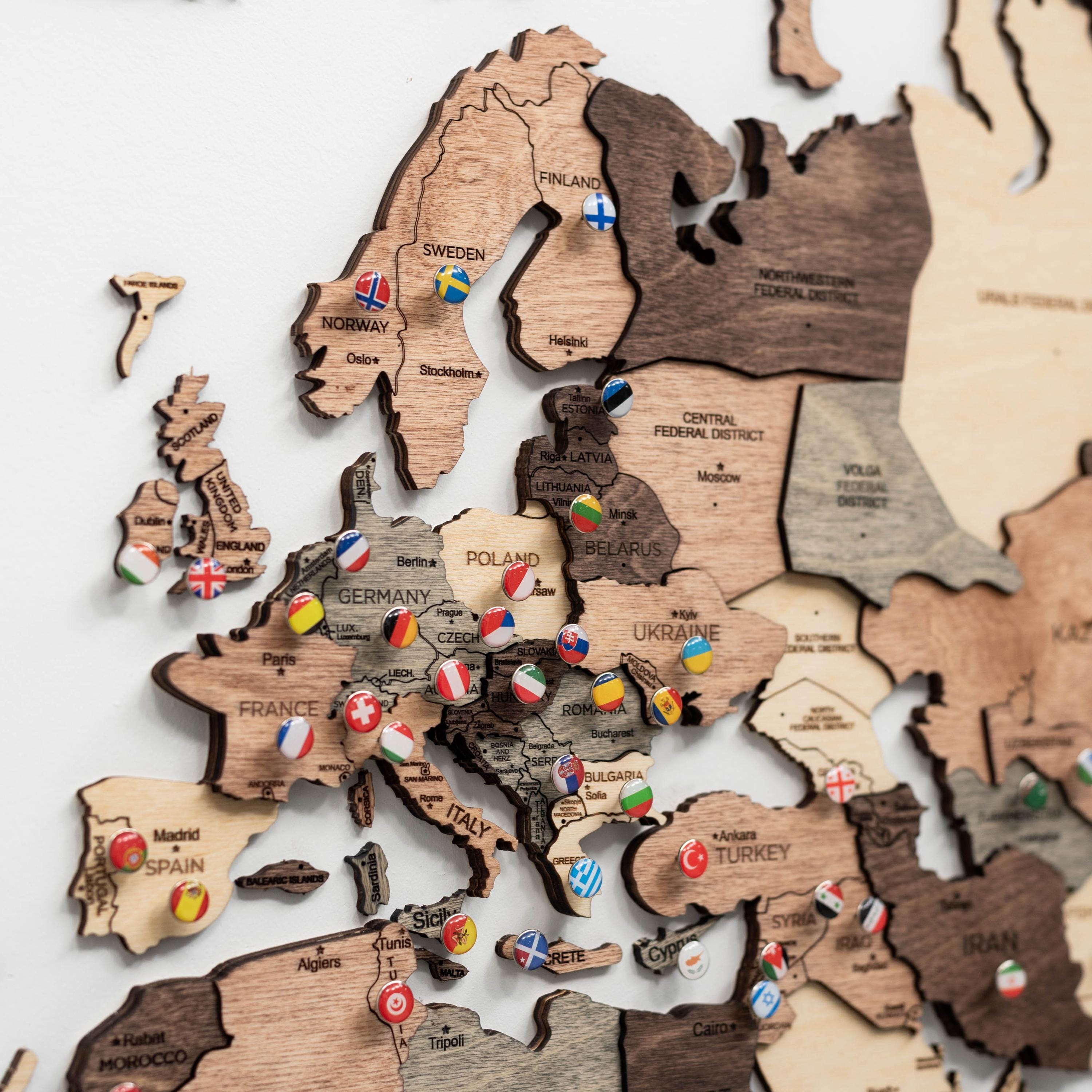 Wooden World Map Enjoy The Wood, Home Decor, World Map Wall Art