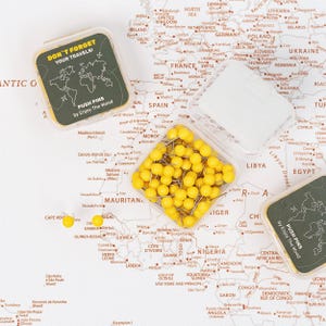 Puntine da disegno per tela, mappe in sughero, puntine da bacheca, idee per il tracker di viaggio, regalo mappa