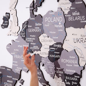 Europa Karte Wand Kunst, Haus Wand Dekor, Bunte 3D Reise Karte, Einzugsgeschenk, Wohnzimmer Dekor, Wohnung Geschenk, Genießen Sie Den Wald