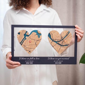 Einweihungsparty Geschenk erste Haus, benutzerdefinierte Lage Karte, Paar personalisierte Dekor, Fern Beziehung Geschenk, Verlobung Geschenk für Ehemann