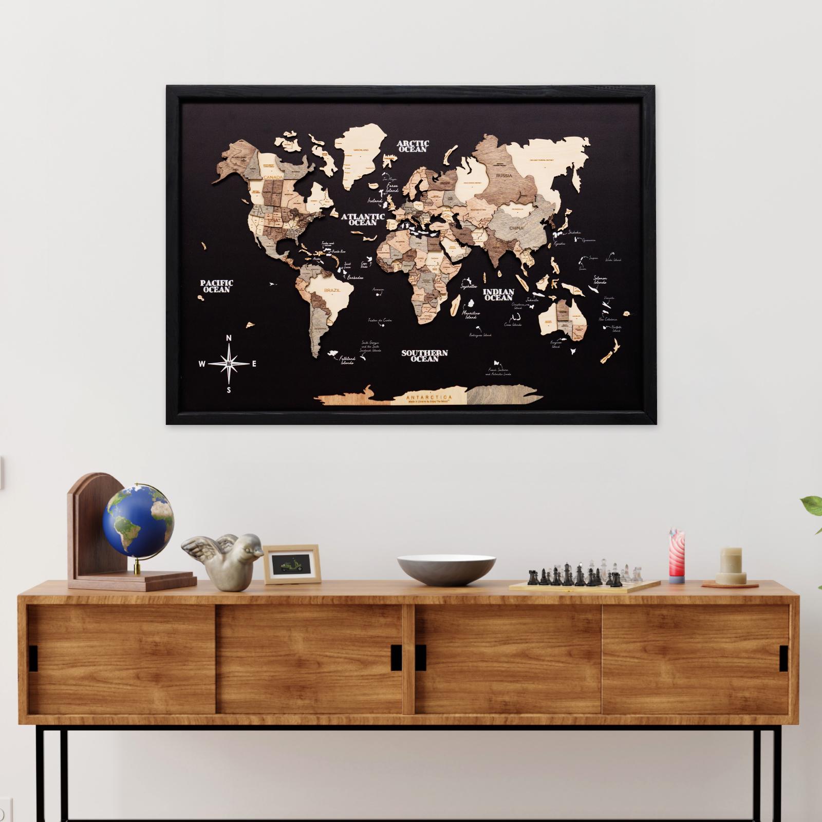 Cork World Map Push Pin Travel Map With Pins Wooden Map of the