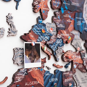 Wall Art Trendy, puntina da disegno con mappa del mondo 3D, segna i luoghi visitati, mostra dove hai viaggiato, decorazione da parete per casa, appartamento, regalo di compleanno per amico