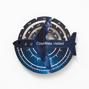 Tracker de voyage d'aventure pour carte - Décoration murale Lieux visités