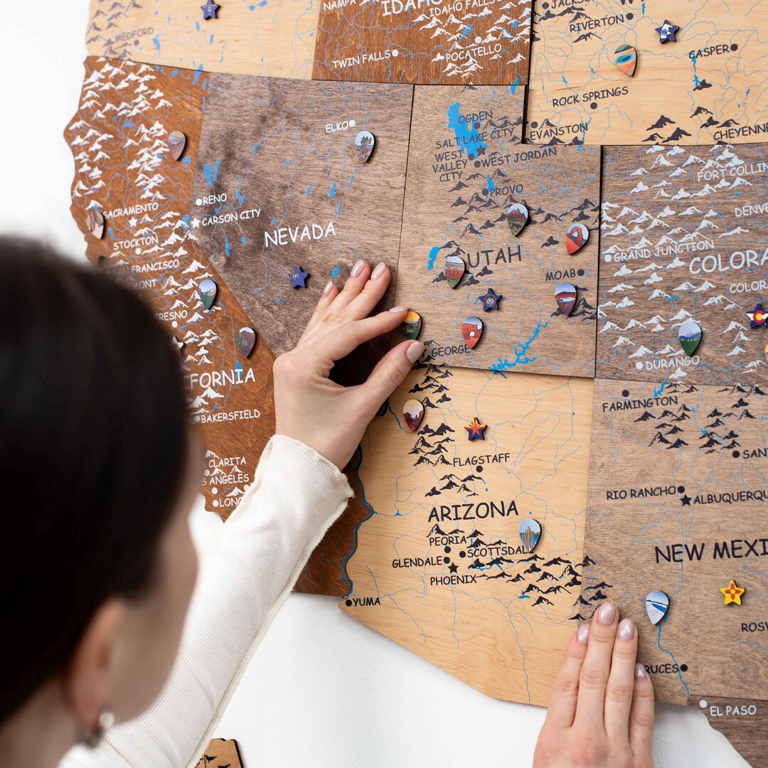 3D USA Map Wall Art, Home Decor, United States Map, Apartment Decor