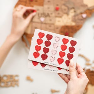 Hölzerne Liebe Herz Aufkleber Valentinstag Edition