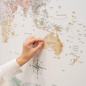 Places You've Been World Map, Detailed Push Pin Travel Map Visited Countries image 17