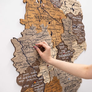 Deutschland Landkarte, Deutschland Karte, Holzkarte, Geschenke für Zuhause, Holzkarte, Geschenk für Zuhause, Einzugsgeschenk, Wohnung Dekor