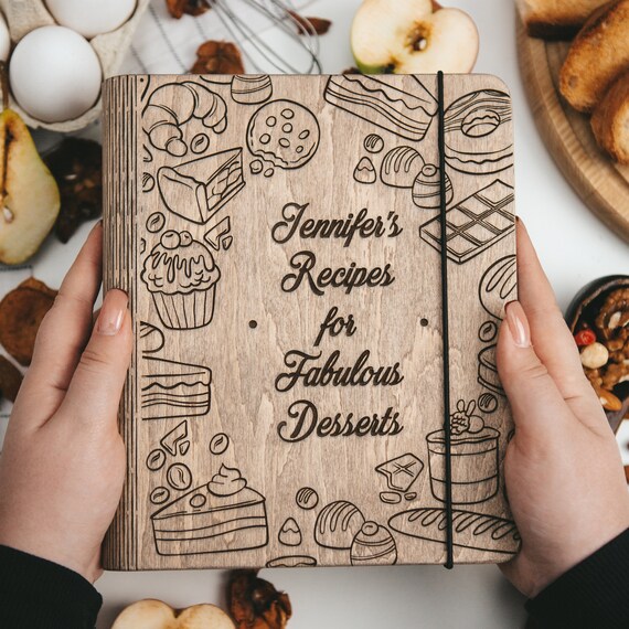 Blank Recipe Book to Write in Your Own Recipes DIY Family Cook Book  Keepsake Journal Notebook Template Create Personalized Cookbook Heirloom 