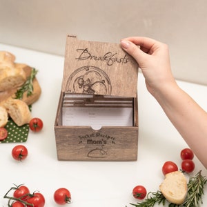 Cadeau fête des mères pour grand-mère, boîte-cartes de recette personnalisée, cadeau nuptiale de douche, cadeau maison pour la famille, décoration de cuisine, cadeau d'anniversaire pour elle image 8