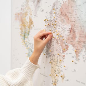 Places You've Been World Map, Detailed Push Pin Travel Map Visited Countries image 13