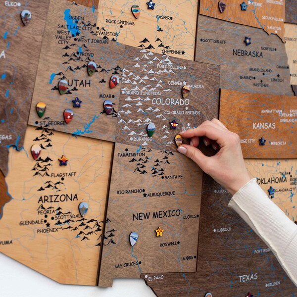 Wooden Wall Map of United States - Il 600x600.6010252718 Lxq9 