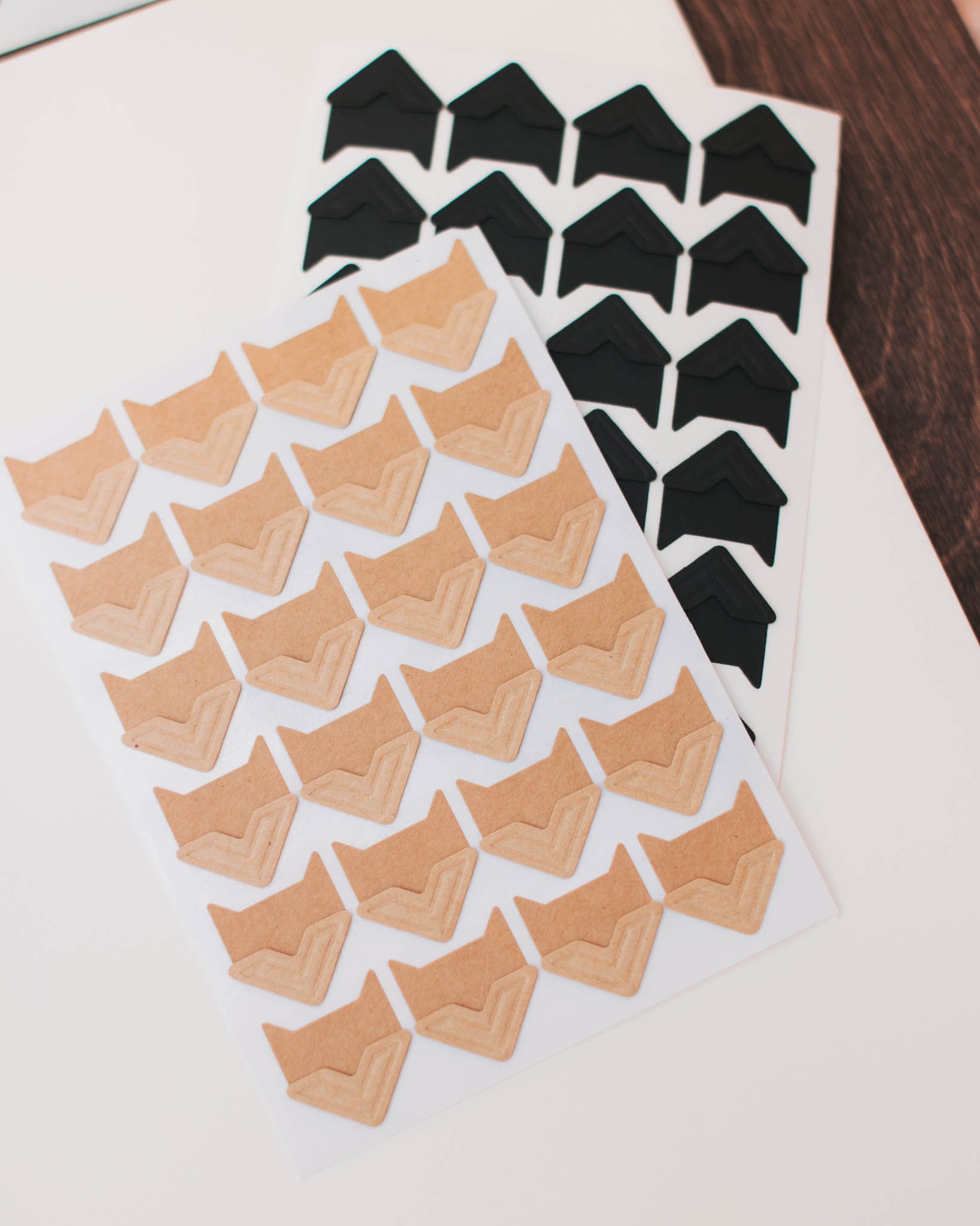 Photo Corners Stickers Kraft Photo Corners Black Photo Etsy