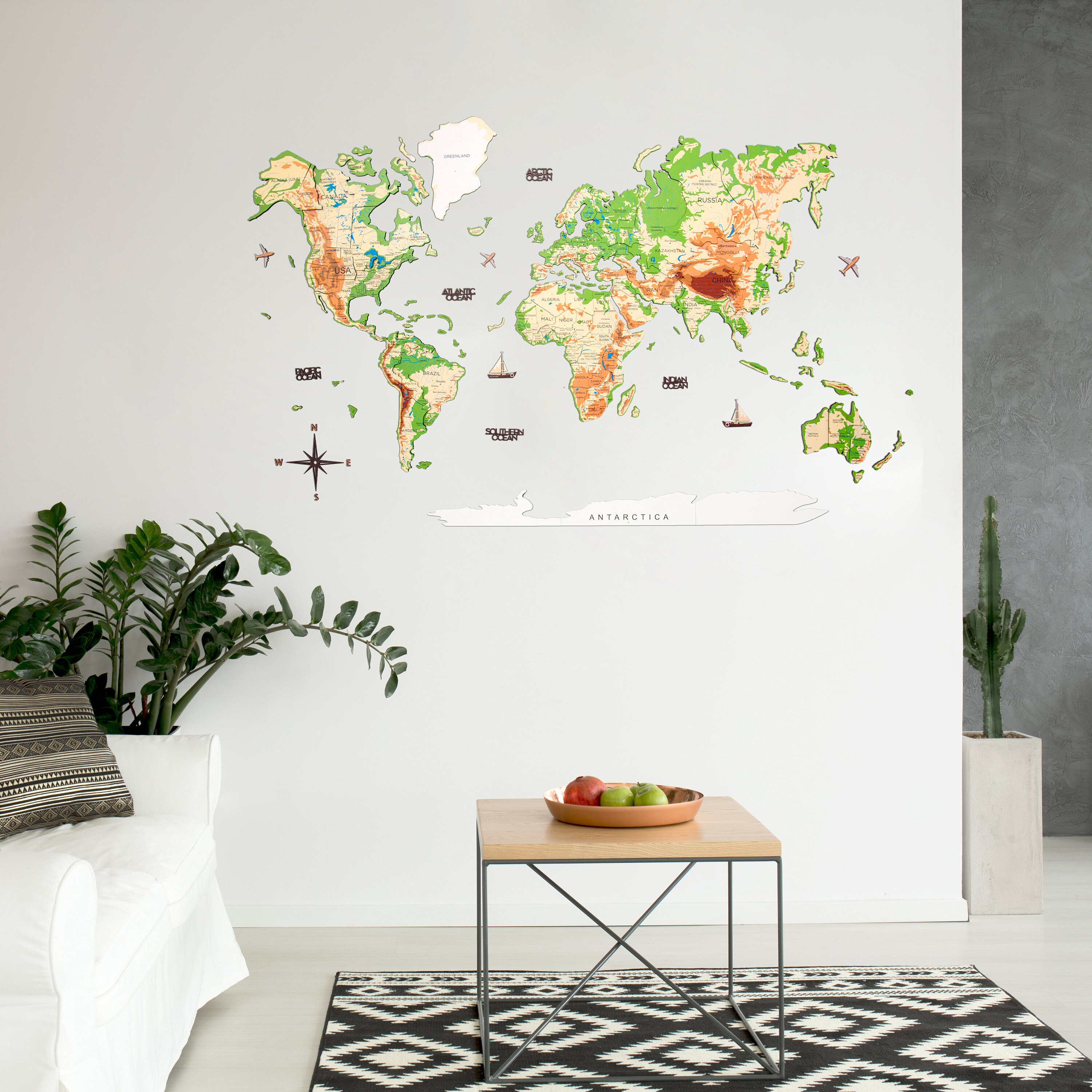 World Maps as Art Nursery Wall Decor Kids World Map Kids | Etsy